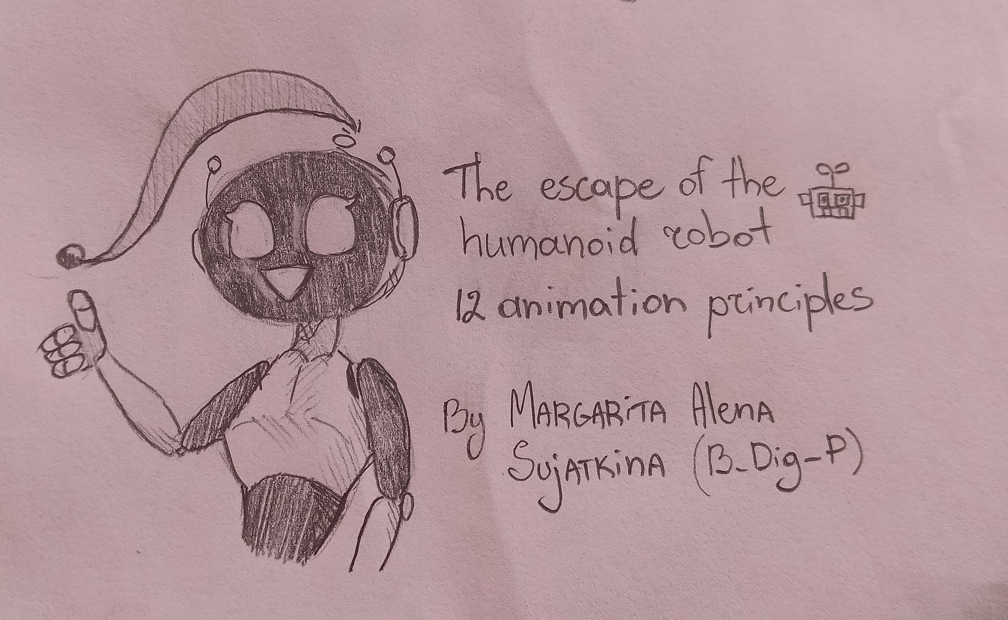 Humanoid robot escape: application of the 12 principles of animation